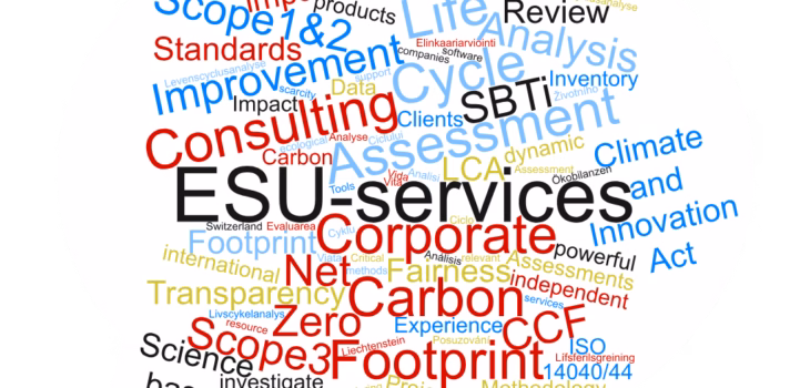 Corporate carbon footprint to net zero with ESU-services